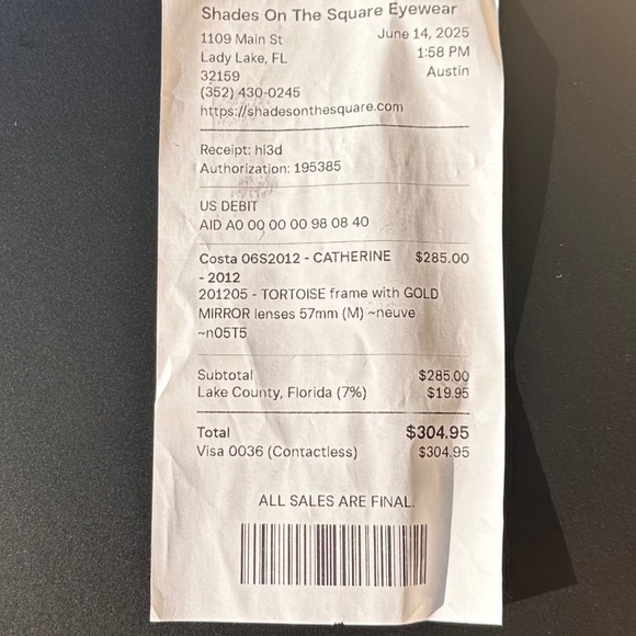 COSTA, Catherine Sunglasses, Tortoise Frame with Gold Mirror Polaroid Lenses - Picture 5 of 5